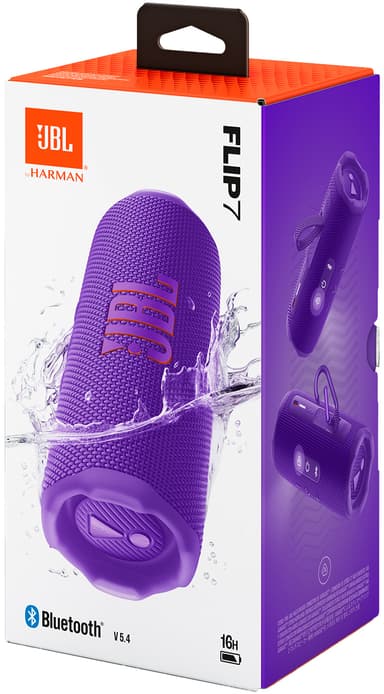 JBL Flip 7 trådlös bärbar högtalare (lila)