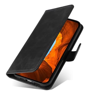 SKALO Motorola Moto G15 Power PU-läder Plånboksfodral - Svart