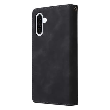 SKALO Samsung A56 5G Zipper PU-Läder Plånboksfodral - Svart