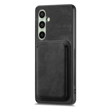SKALO Samsung A36 5G PU-Läder Magnetisk Korthållare Skal - Svart