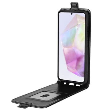 SKALO Samsung A56 5G Vertical Flip PU-Läder Plånboksfodral - Svart