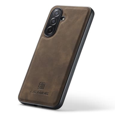 DG MING Samsung A26 5G Premium PU-Läder Hybrid Skal - Mörkbrun