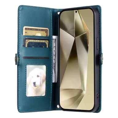 SKALO Samsung A26 5G PU-Läder Envelope Plånboksfodral - Grön