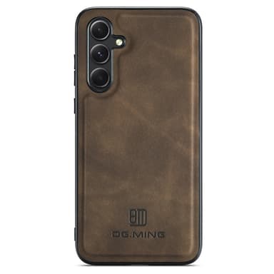 DG MING Samsung A56 5G Premium PU-Läder Hybrid Skal - Mörkbrun