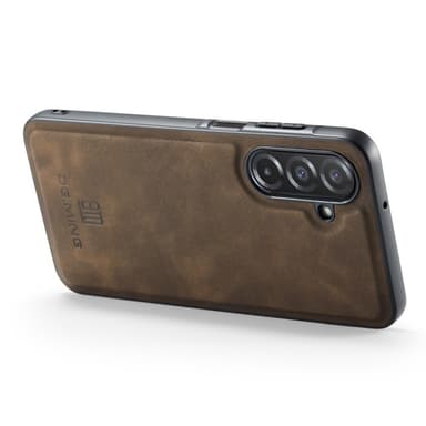 DG MING Samsung A26 5G Premium PU-Läder Hybrid Skal - Mörkbrun
