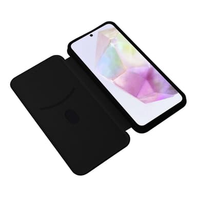 SKALO Samsung A36 5G Carbon Fiber Plånboksfodral - Svart