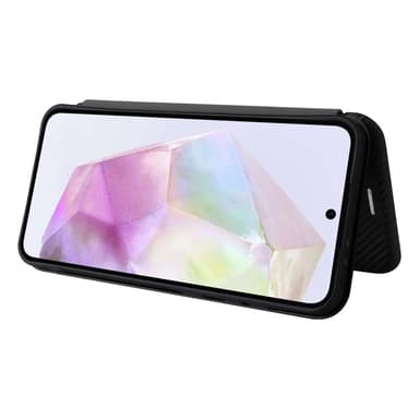 SKALO Samsung A36 5G Carbon Fiber Plånboksfodral - Svart