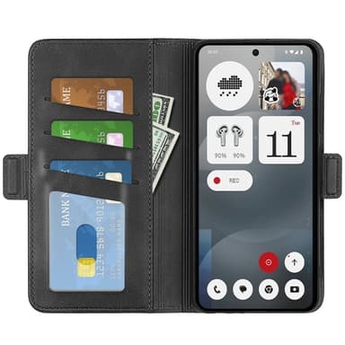 SKALO Nothing Phone (3a) 5G Premium ID Plånboksfodral - Svart
