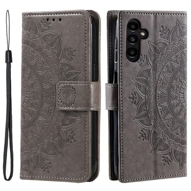 SKALO Samsung A36 5G Mandala Plånboksfodral - Grå