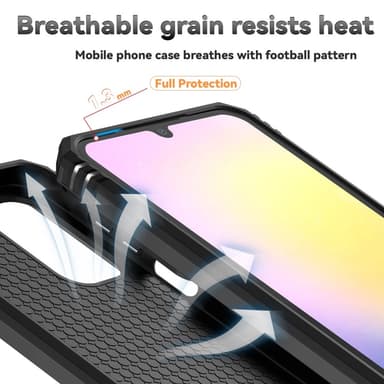 SKALO Samsung A26 5G Armor Metallring Kameraslider Skal - Svart