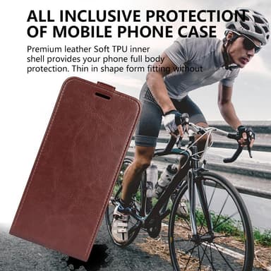 SKALO Samsung A56 5G Vertical Flip PU-Läder Plånboksfodral - Svart
