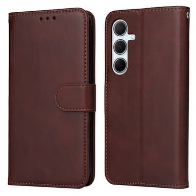 SKALO Samsung A36 5G PU-läder Plånboksfodral - Brun