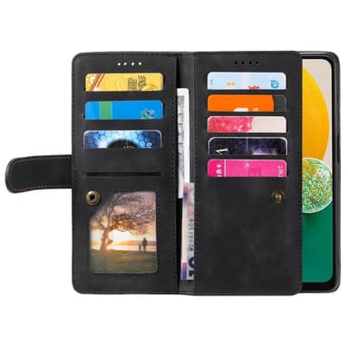 SKALO Samsung A56 5G Big Wallet 9-FACK Plånboksfodral - Svart