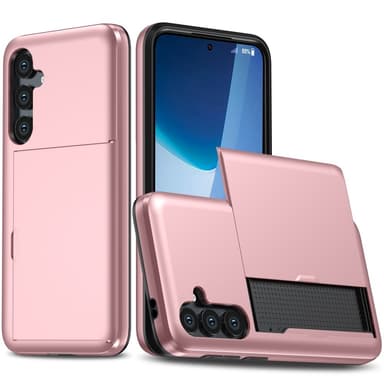 SKALO Samsung A56 5G Armor Korthållare Skal - Roséguld