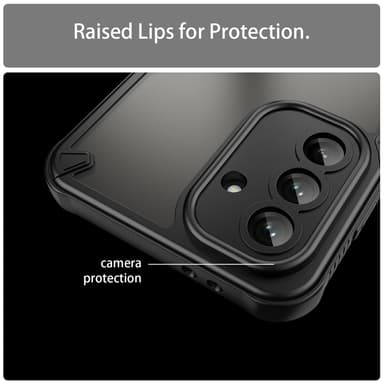 SKALO Samsung A36 5G Armor Hybrid Frosted Skal - Svart