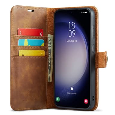 DG MING Samsung A56 5G 2-i-1 Magnet Plånboksfodral - Brun