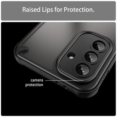 SKALO Samsung A56 5G Armor Hybrid Frosted Skal - Svart