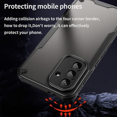 SKALO Samsung A56 5G Armor Hybrid Frosted Skal - Svart