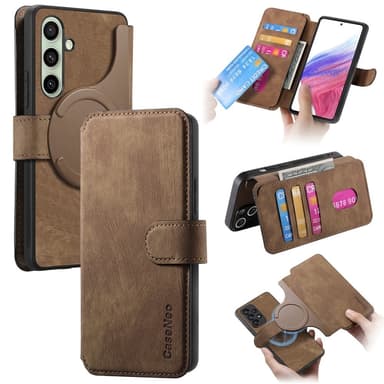 SKALO Samsung A56 5G CASENEO MW-03 Plånboksfodral - Brun