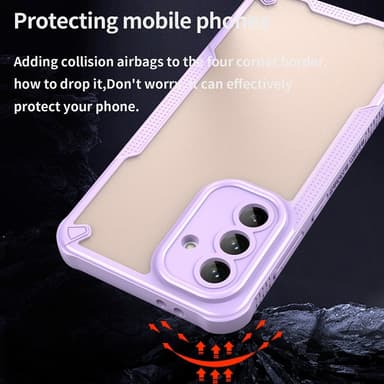SKALO Samsung A56 5G Armor Hybrid Frosted Skal - Lila