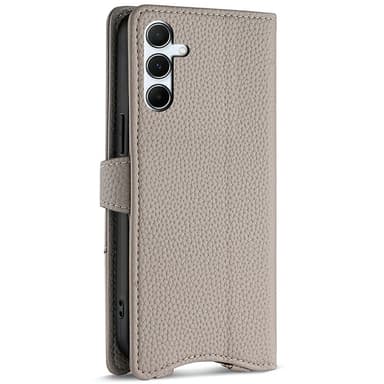 SKALO Samsung A56 5G Litchi Makeup Mirror Chain Plånboksfodral - Grå