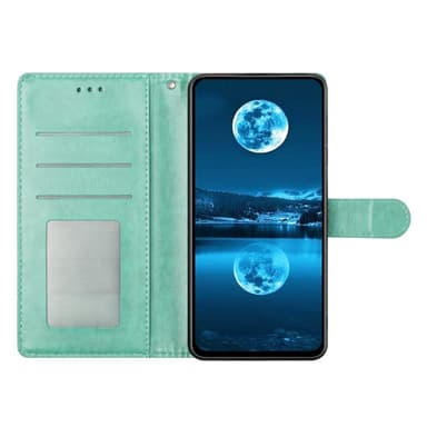 SKALO Samsung A26 5G PU-läder Plånboksfodral - Turkos