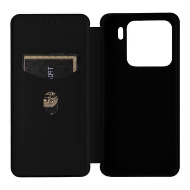 SKALO Xiaomi 15 Carbon Fiber Plånboksfodral - Svart
