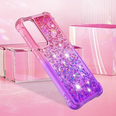 SKALO Samsung A36 5G Kvicksand Glitter Skal - Rosa-Lila