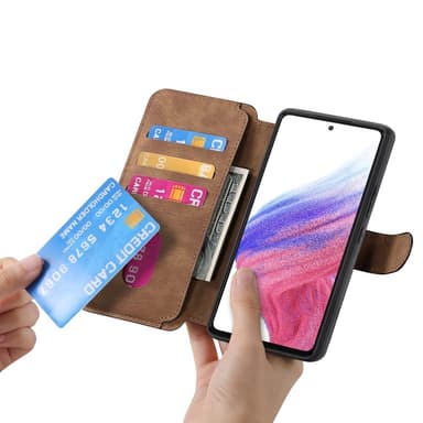 SKALO Samsung A56 5G CASENEO MW-03 Plånboksfodral - Brun