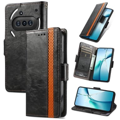 SKALO Nothing Phone (3a) 5G CASENEO 002 Premium Plånboksfodral - Svart