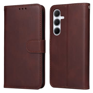 SKALO Samsung A56 5G PU-läder Plånboksfodral - Brun