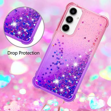 SKALO Samsung A36 5G Kvicksand Glitter Skal - Rosa-Lila
