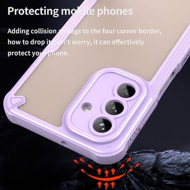 SKALO Samsung A26 5G Armor Hybrid Frosted Skal - Lila