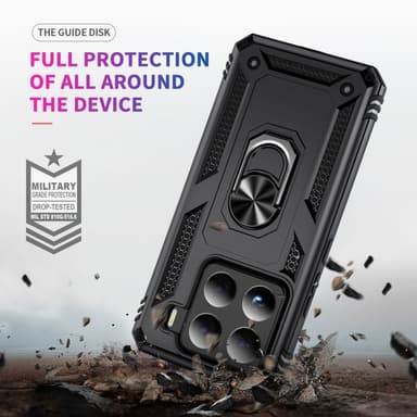 SKALO Xiaomi 15 Armor Metallring Skal - Svart