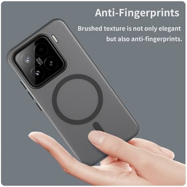 SKALO Xiaomi 15 Matt Translucent Hybrid Skal - Svart