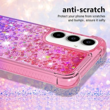 SKALO Samsung A36 5G Kvicksand Glitter Skal - Rosa-Lila