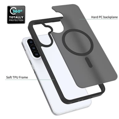 SKALO Samsung A36 5G Skin-touch Hybrid Skal - Svart
