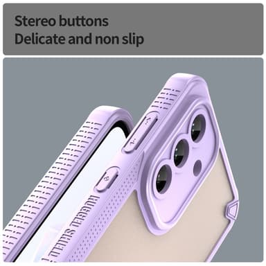 SKALO Samsung A56 5G Armor Hybrid Frosted Skal - Lila