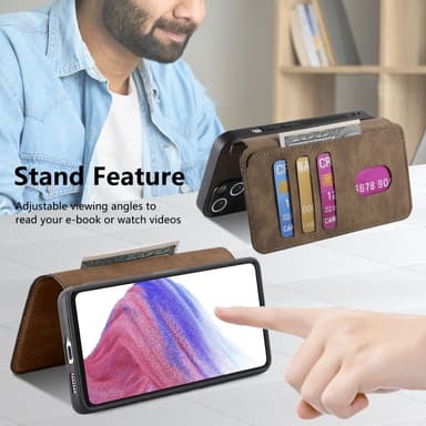SKALO Samsung A56 5G CASENEO MW-03 Plånboksfodral - Brun
