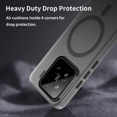 SKALO Xiaomi 15 Matt Translucent Hybrid Skal - Svart