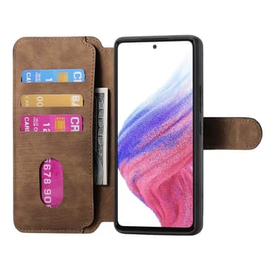SKALO Samsung A56 5G CASENEO MW-03 Plånboksfodral - Brun