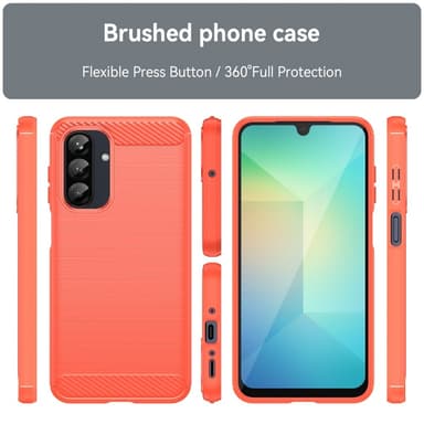 SKALO Samsung A26 5G Armor Carbon Skal - Röd