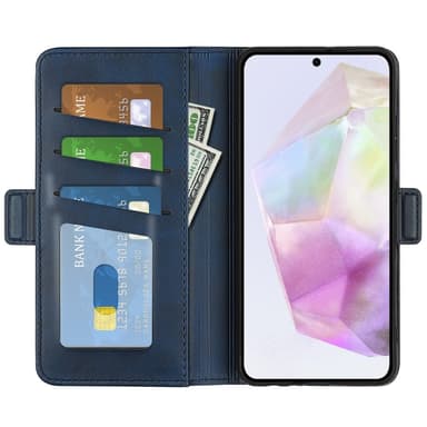 SKALO Samsung A56 5G Premium ID Plånboksfodral - Blå