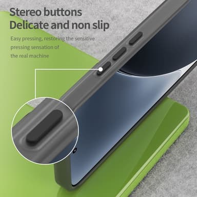 SKALO Xiaomi 15 Matt Translucent Hybrid Skal - Svart