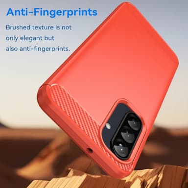 SKALO Samsung A26 5G Armor Carbon Skal - Röd