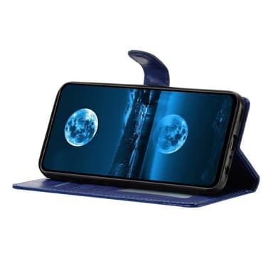 SKALO Samsung A26 5G PU-läder Plånboksfodral - Blå