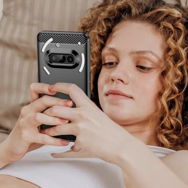 SKALO Nothing Phone (3a) 5G Armor Carbon Skal - Svart