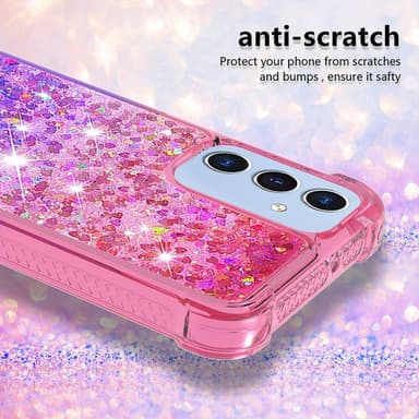 SKALO Samsung A26 5G Kvicksand Glitter Skal - Rosa-Lila