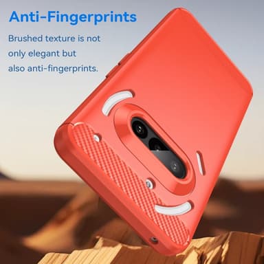 SKALO Nothing Phone (3a) 5G Armor Carbon Skal - Röd