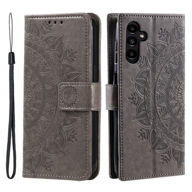 SKALO Samsung A56 5G Mandala Plånboksfodral - Grå